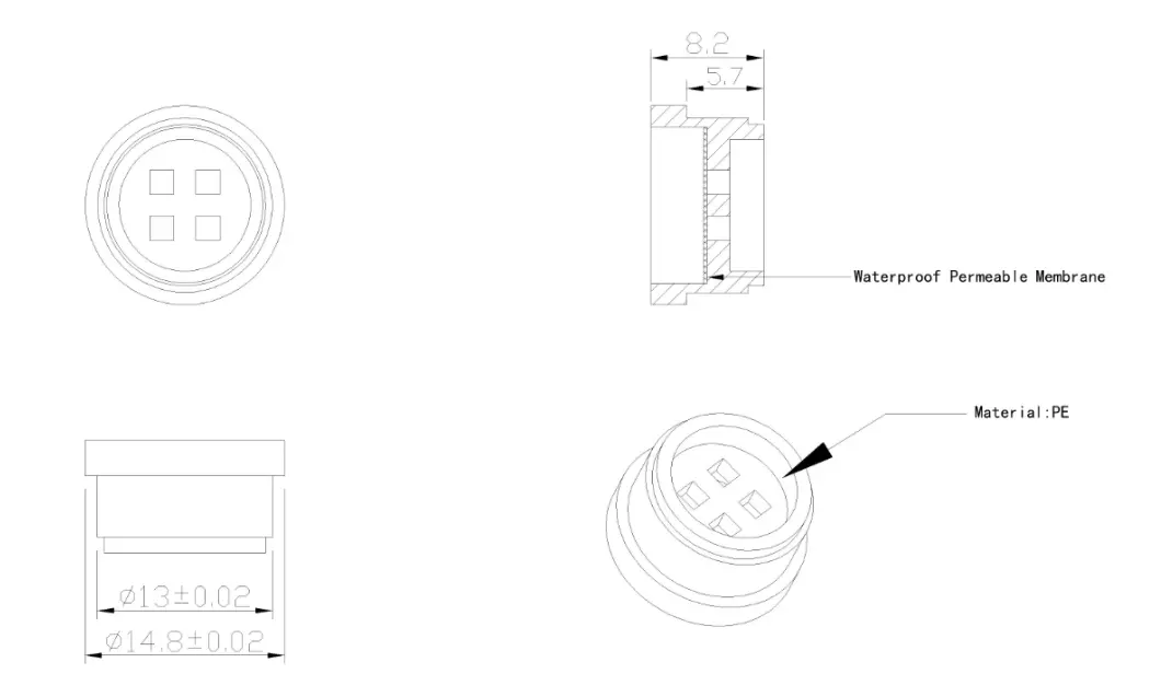 Agrochemical Products Pressure Release High Airflow Waterproof Vent Plug (10)p7z